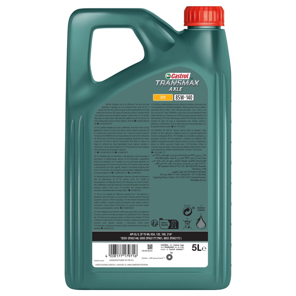 Castrol Transmax Axle EPX 85W140 Gear Oil