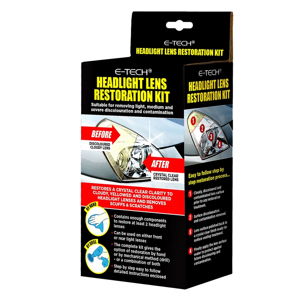 E-Tech Engineering Headlight Lens Restoration Kit