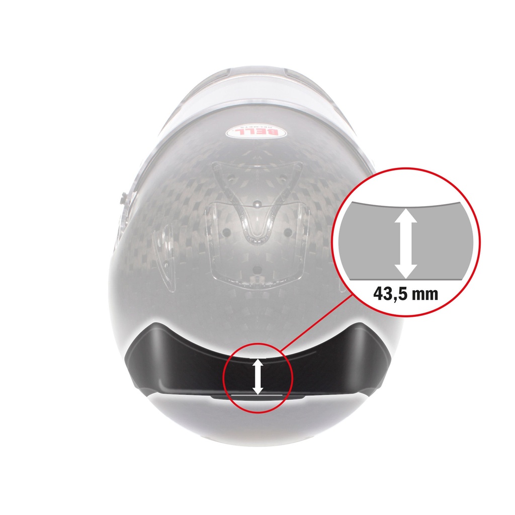 Bell Rear Spoiler For Bell HP7/RS7/HP5/GT5/KC7 Helmets In Clear