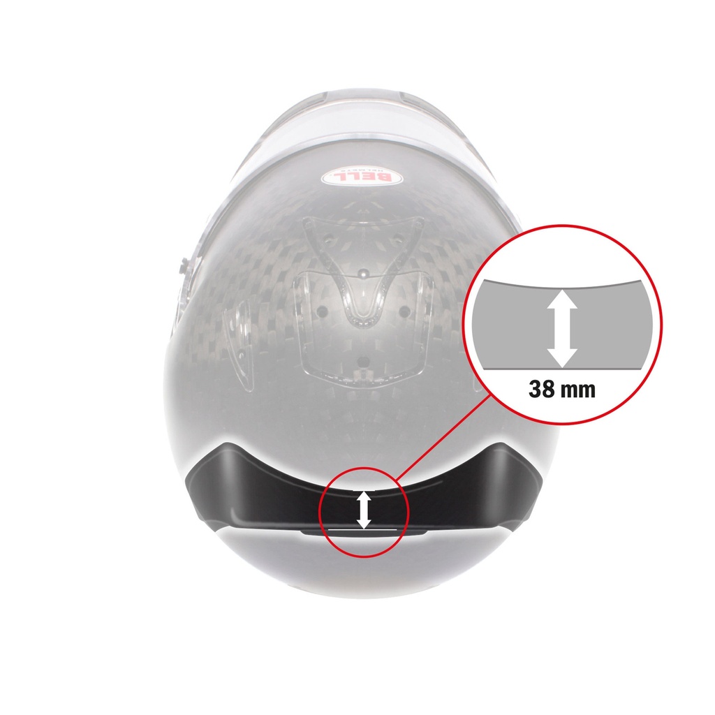 Bell Rear Spoiler For Bell HP7/RS7/HP5/GT5/KC7 Helmets In Clear