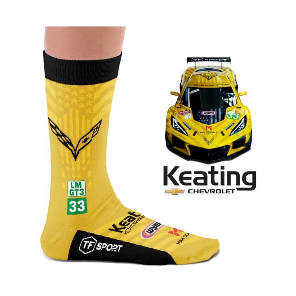 Heel Tread Automotive Icons Socks - Keating Corvette