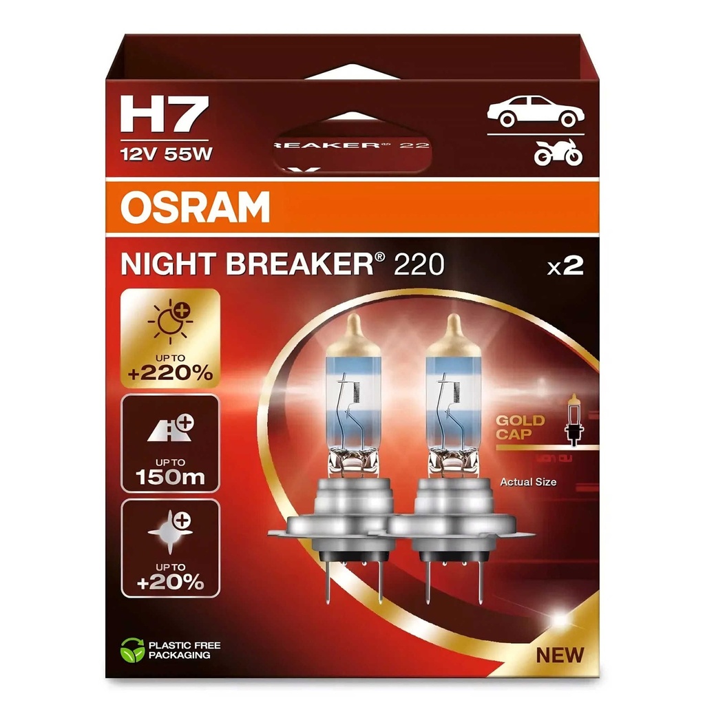 Osram Night Breaker 220 Headlight Bulbs (Pair)