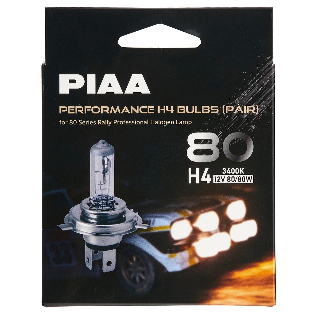 PIAA 80/80W Performance H4 Bulbs (Pair)
