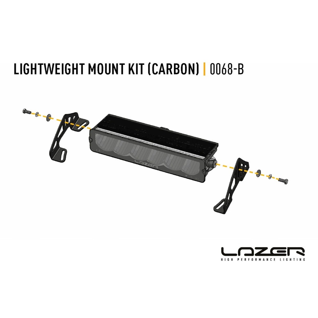 Lazer Lamps Lightweight Bonnet Mount Kit For Carbon-6 Lamps