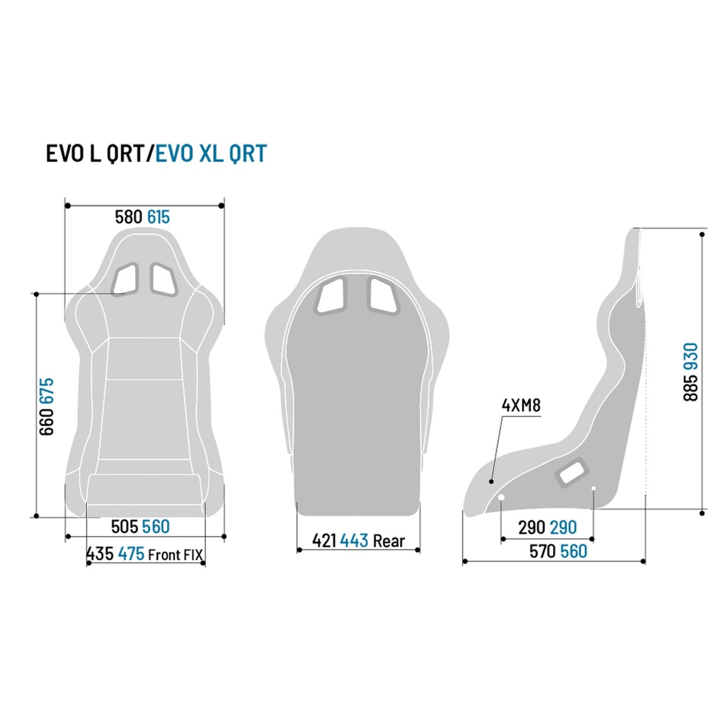 Sparco Evo / Evo L / Evo XL QRT Fibreglass Seat