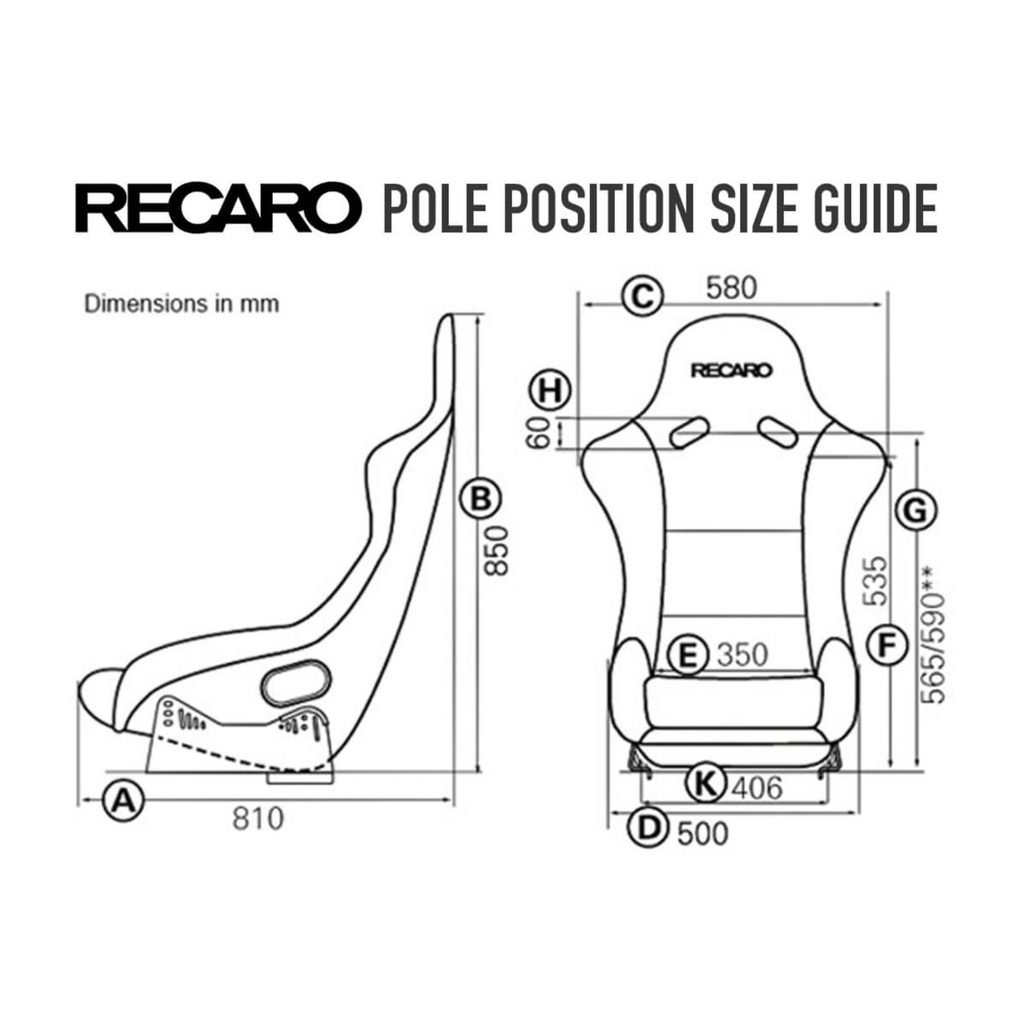 Recaro Pole Position N.G (FIA) Fibreglass Seat