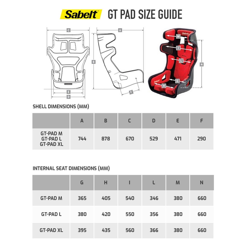 Sabelt GT-PAD Modular Seat