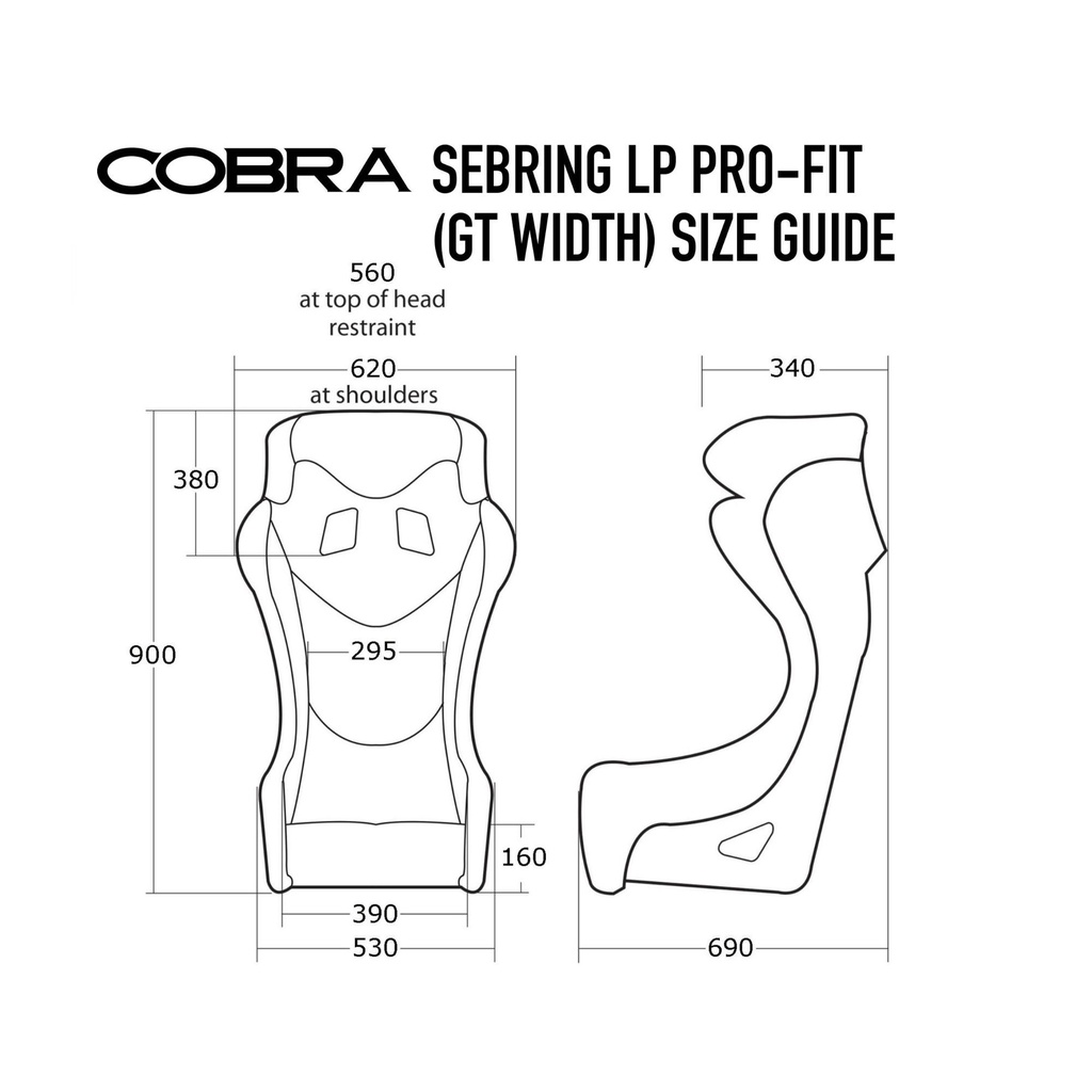 Cobra Sebring LP (Low Profile) Pro-Fit Fibreglass Seat