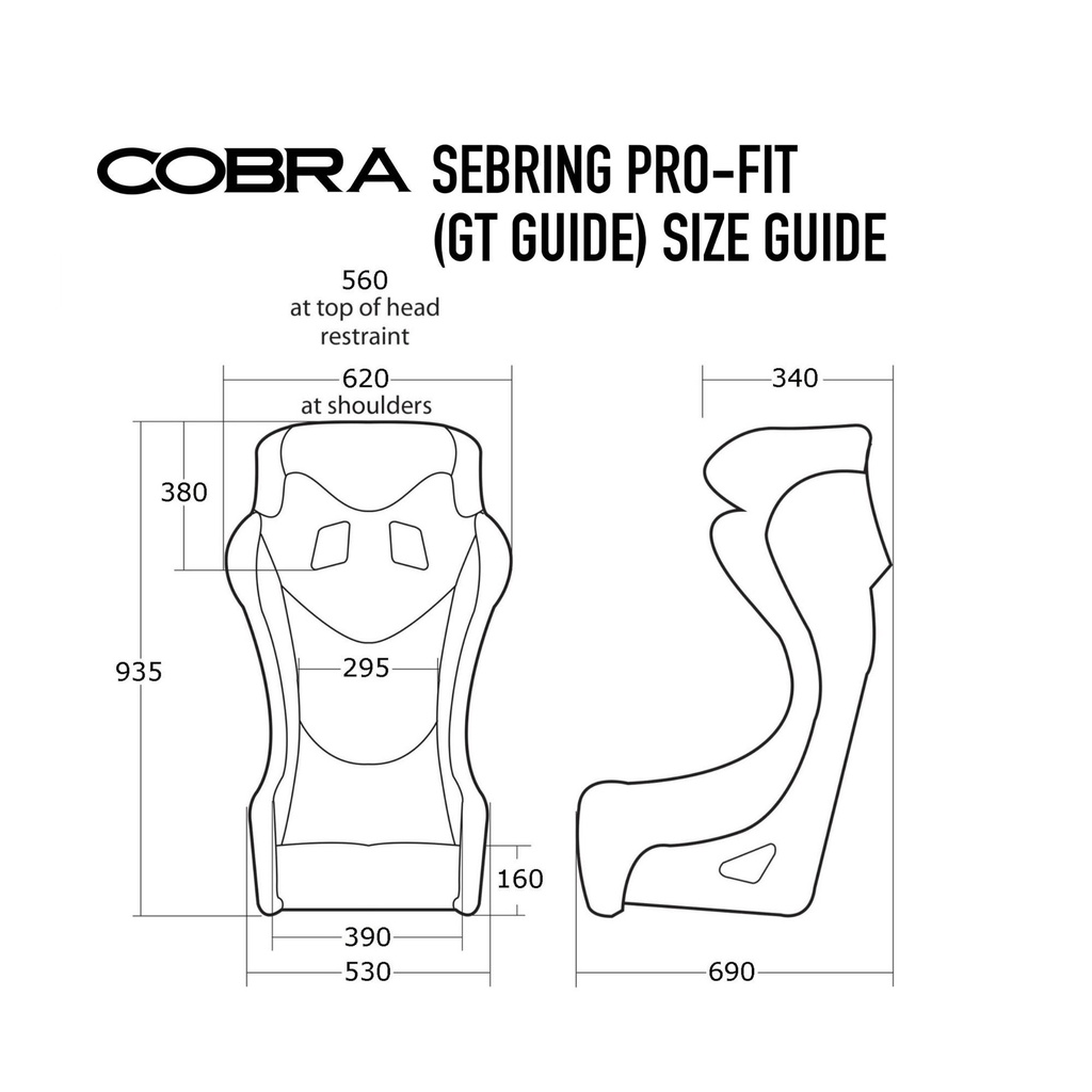 Cobra Sebring Pro-Fit Fibreglass Seat
