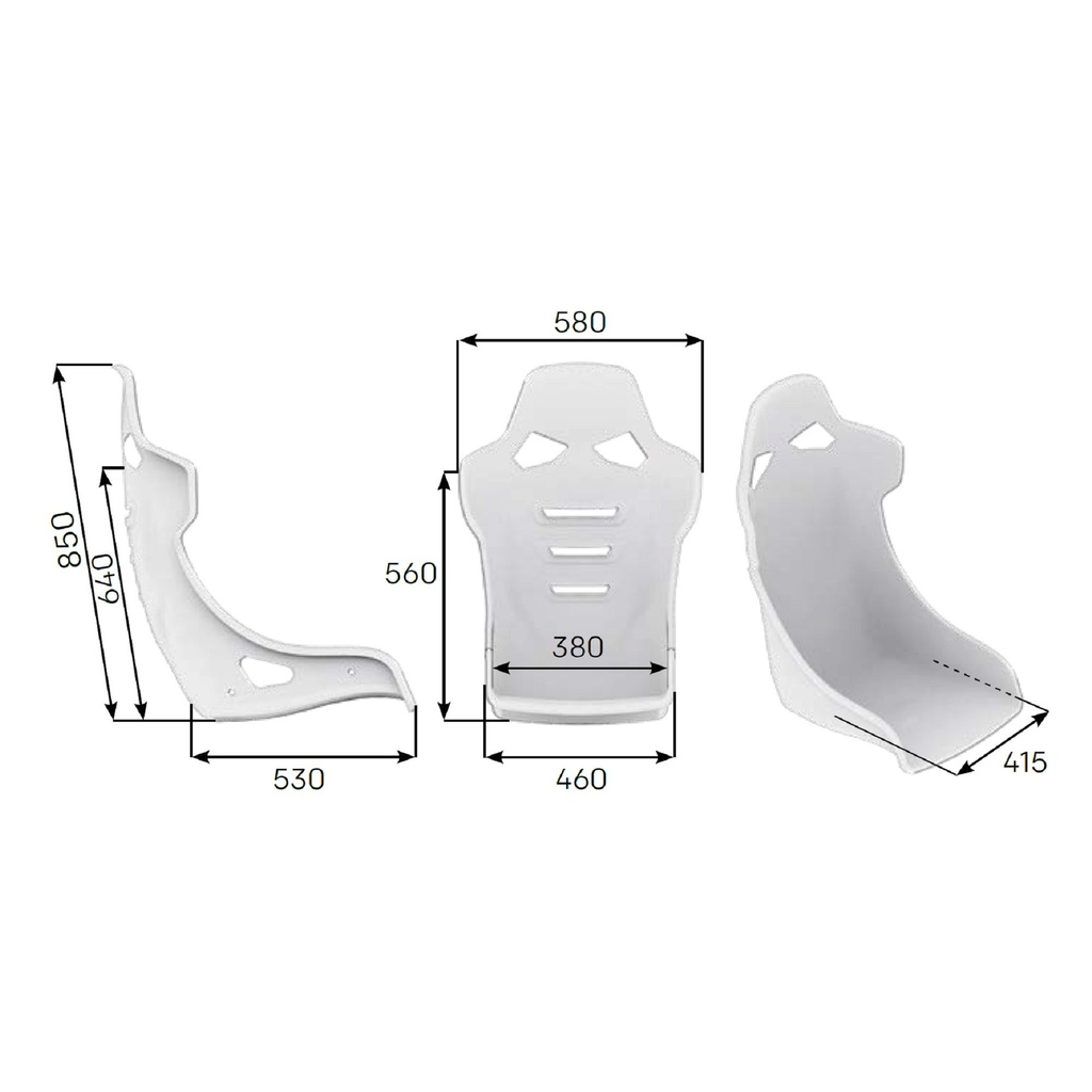 OMP RT Fibreglass Seat