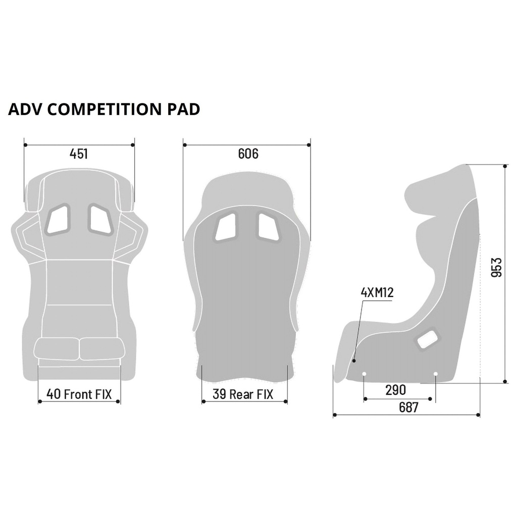 Sparco ADV Competition Pad Carbon Fibre Seat