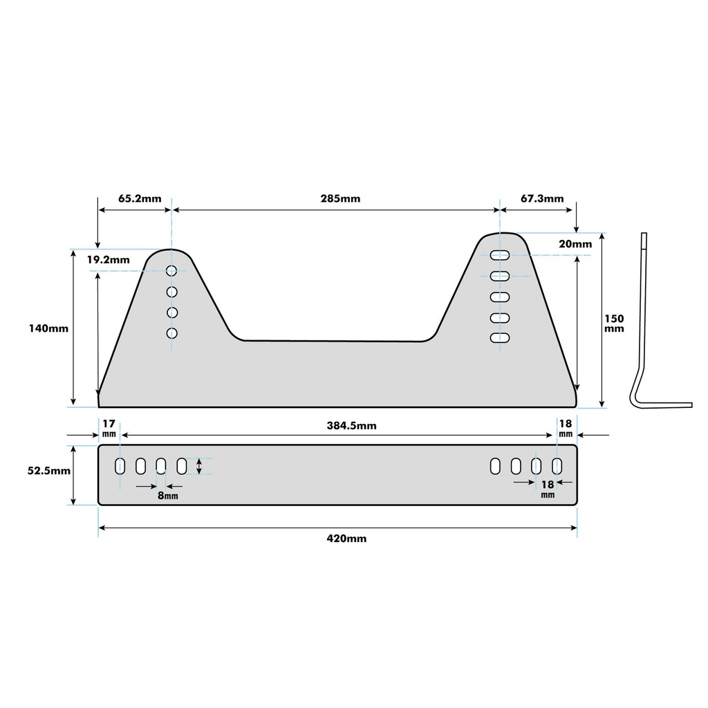Race Safety Accessories Steel Seat Side Mounts