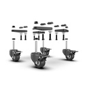 Trak Racer Caster Wheels With Brake For TR160 / TR160S / TR120 / TR80 Cockpits