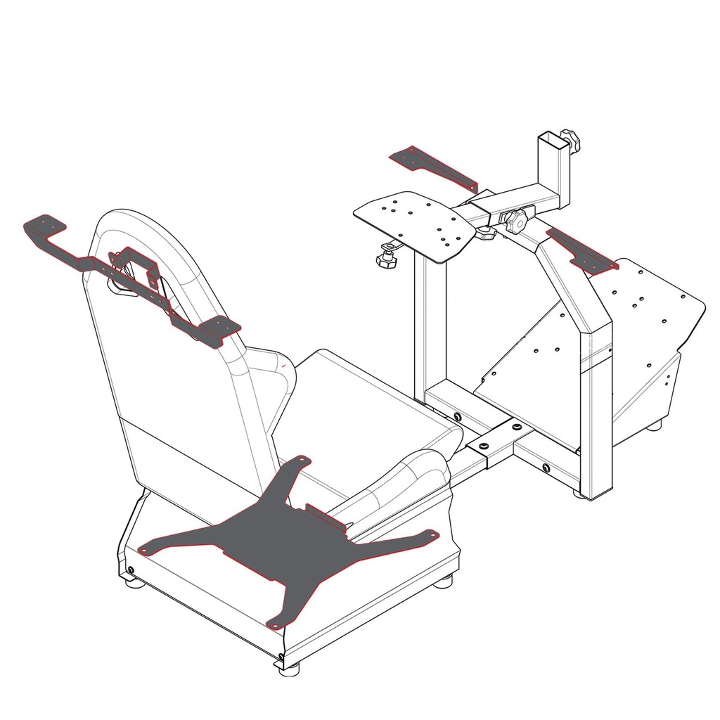 RaceRoom 2.1 / 5.1 Logitech Speaker Brackets
