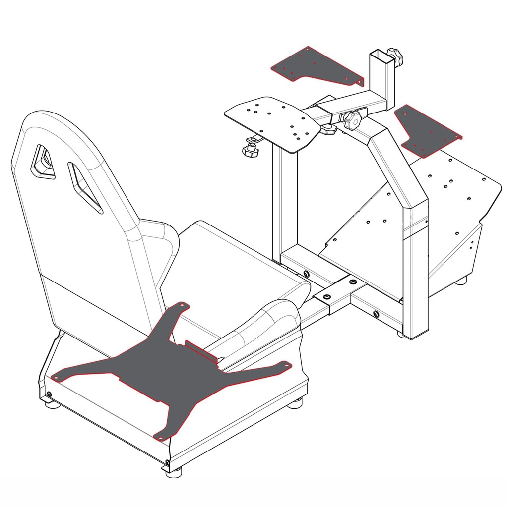 RaceRoom 2.1 / 5.1 Logitech Speaker Brackets