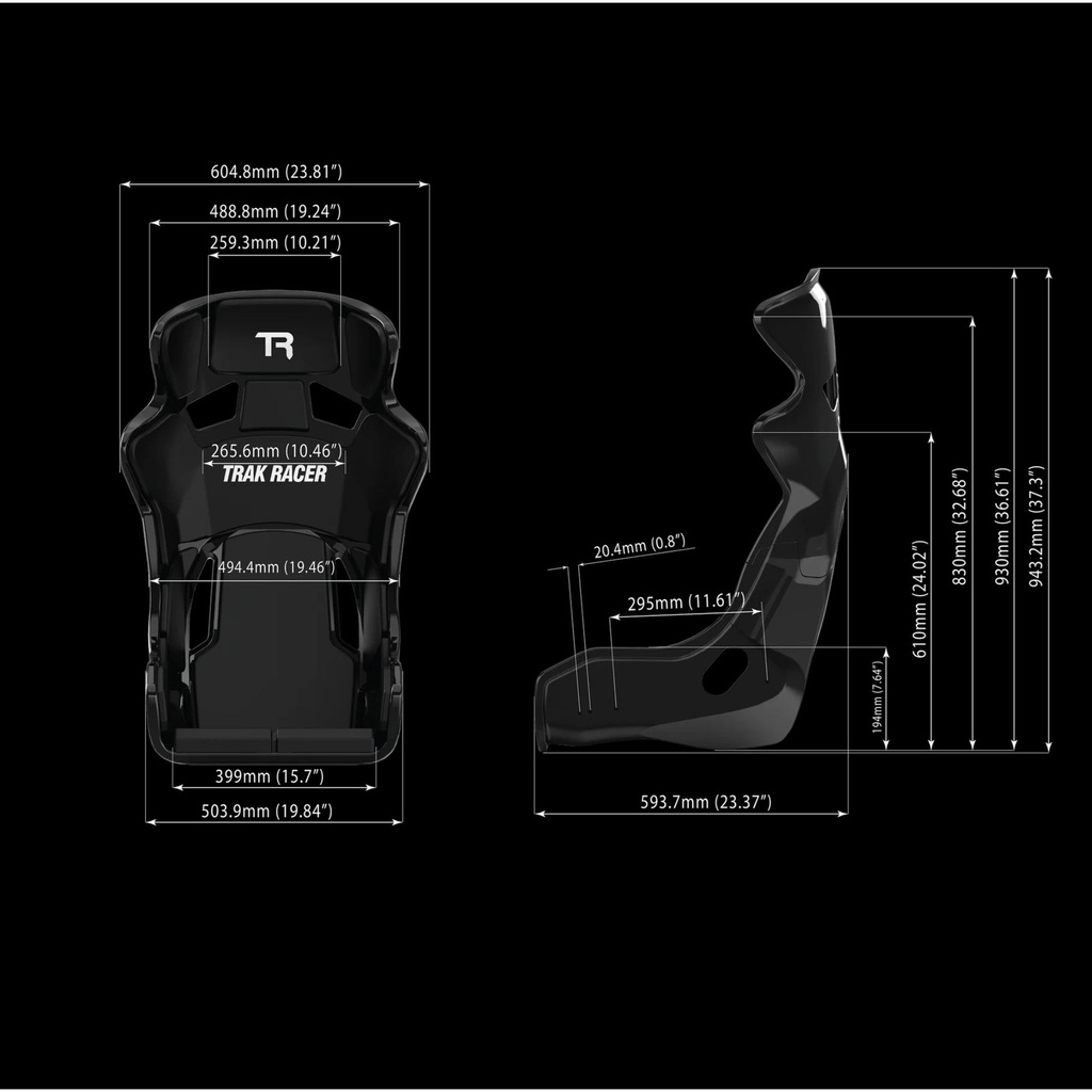 Trak Racer GT Style TR Series Carbon Fibre Seat