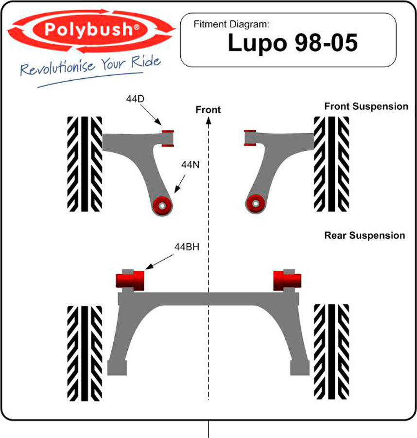 Polybush Rear - Beam Axle To Chassis Bush (44BH)