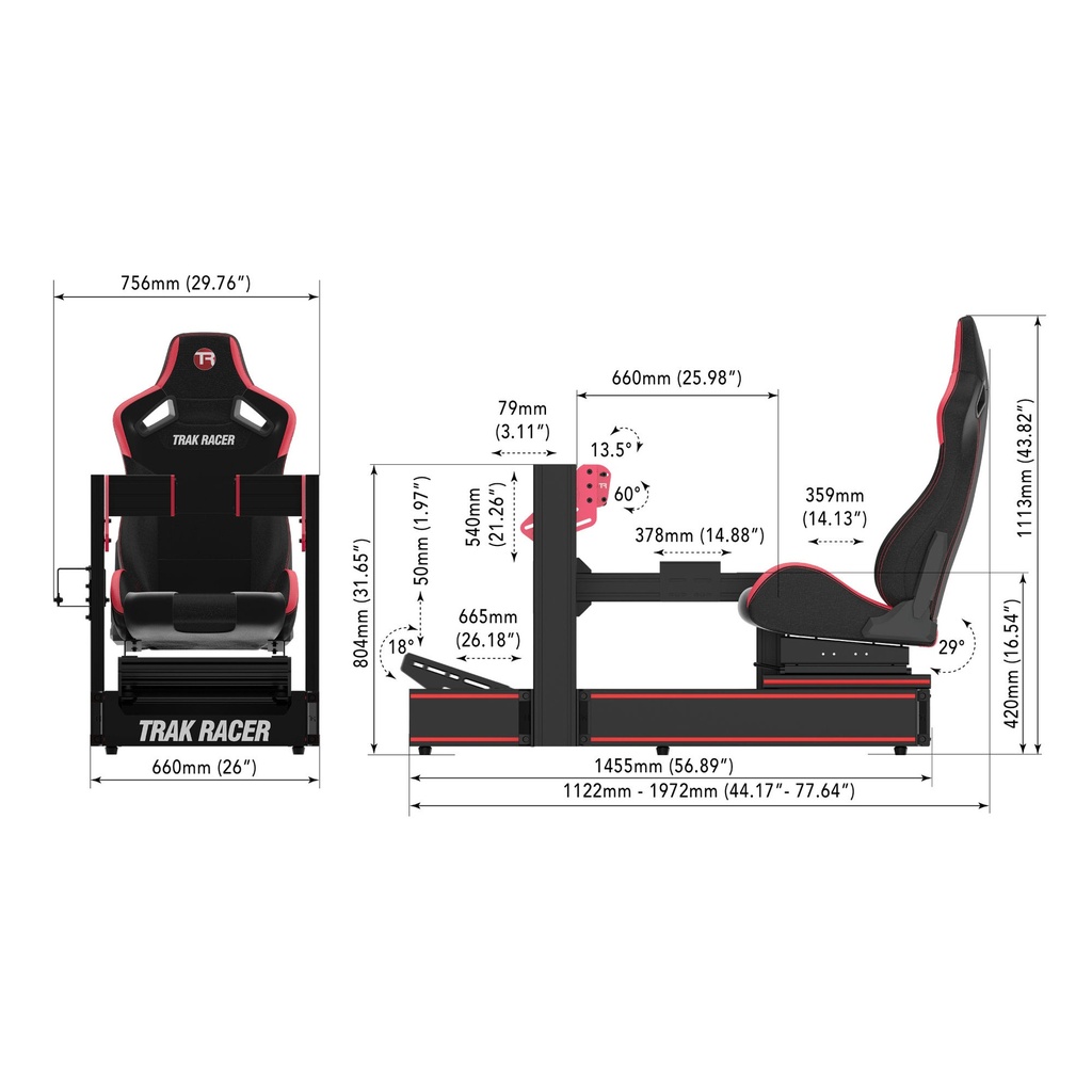 Trak Racer TR160 V5 Racing Simulator - Black