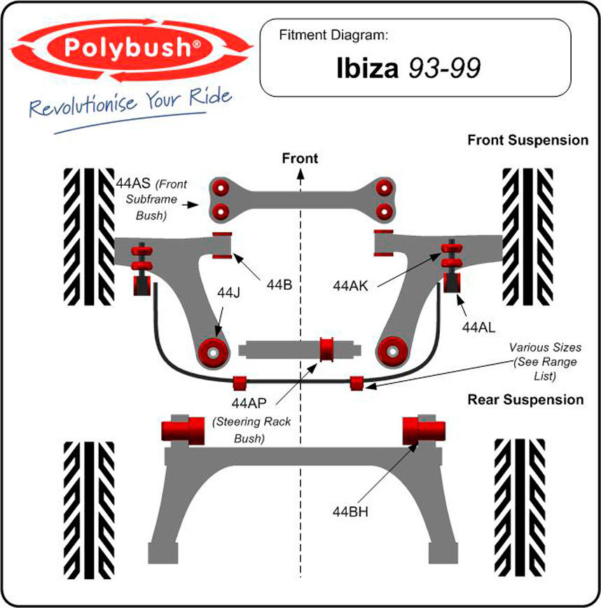 Polybush Front - Anti Roll Bar Bush 18mm (44R)