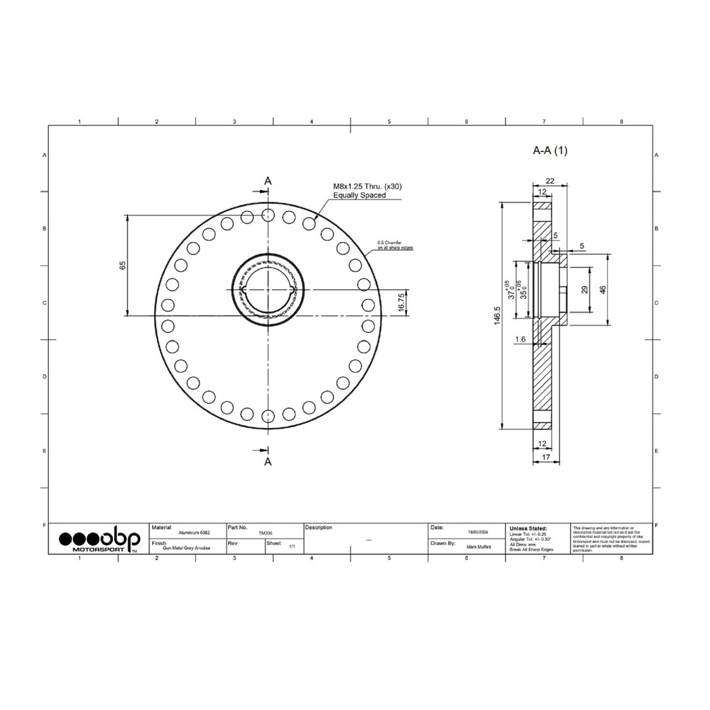 OBP Alloy Spherical Bearing Suspension Top Mounts