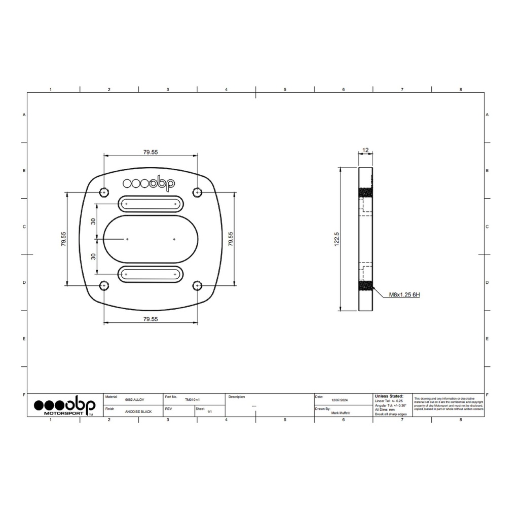 OBP Alloy Spherical Bearing Suspension Top Mounts
