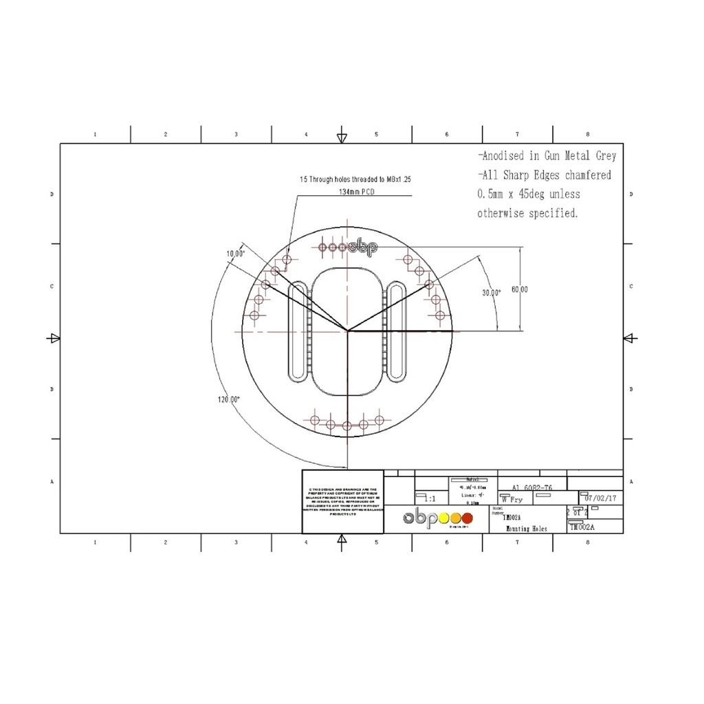 OBP Alloy Spherical Bearing Suspension Top Mounts