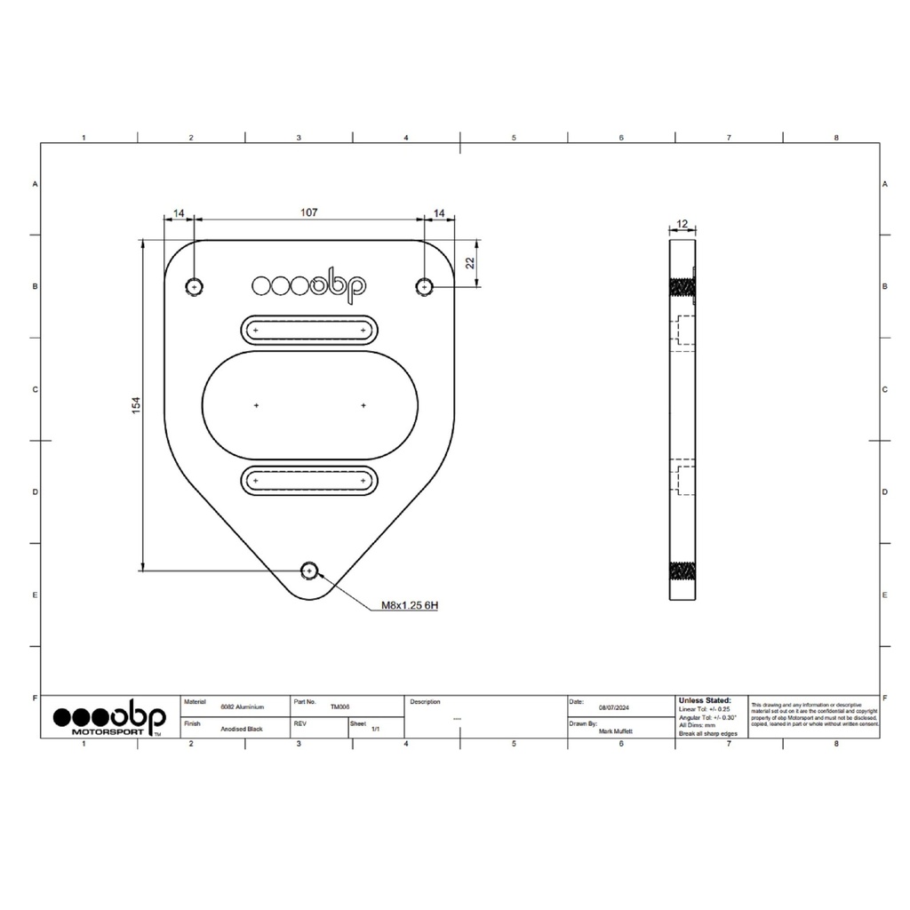OBP Alloy Spherical Bearing Suspension Top Mounts