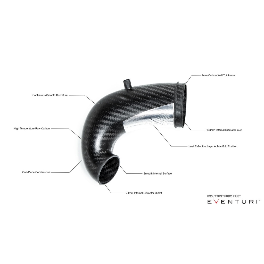 Eventuri Carbon Fibre Turbo Inlet - No Flange