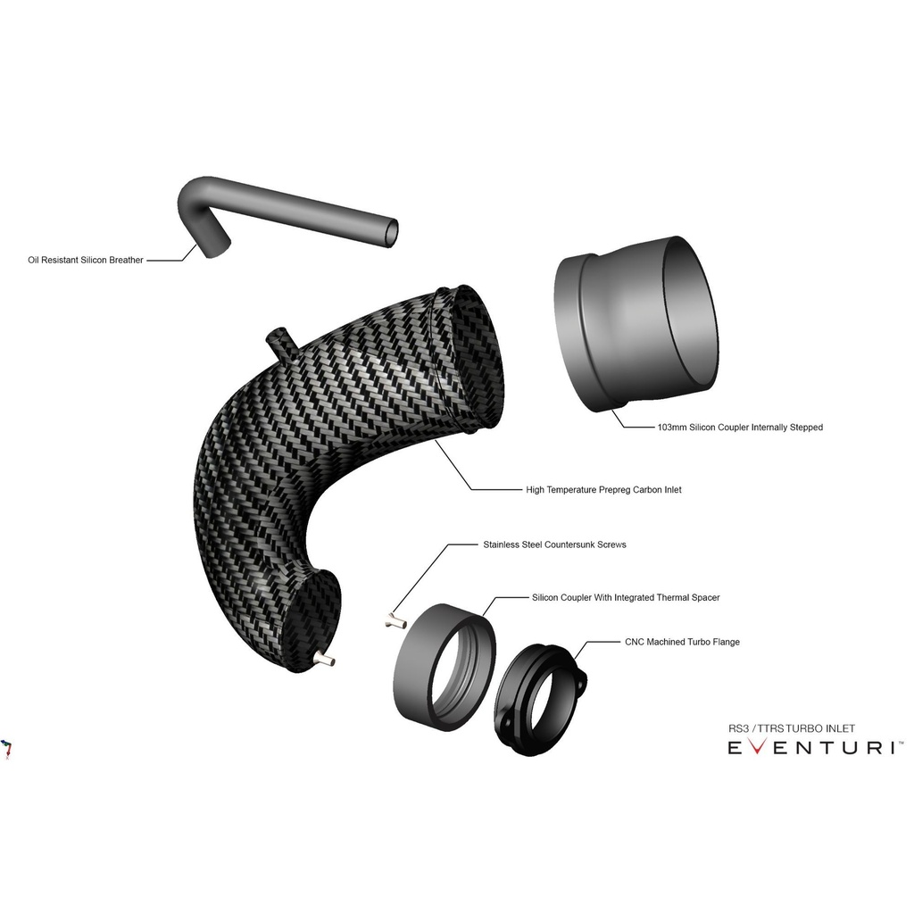 Eventuri Carbon Fibre Turbo Inlet - No Flange