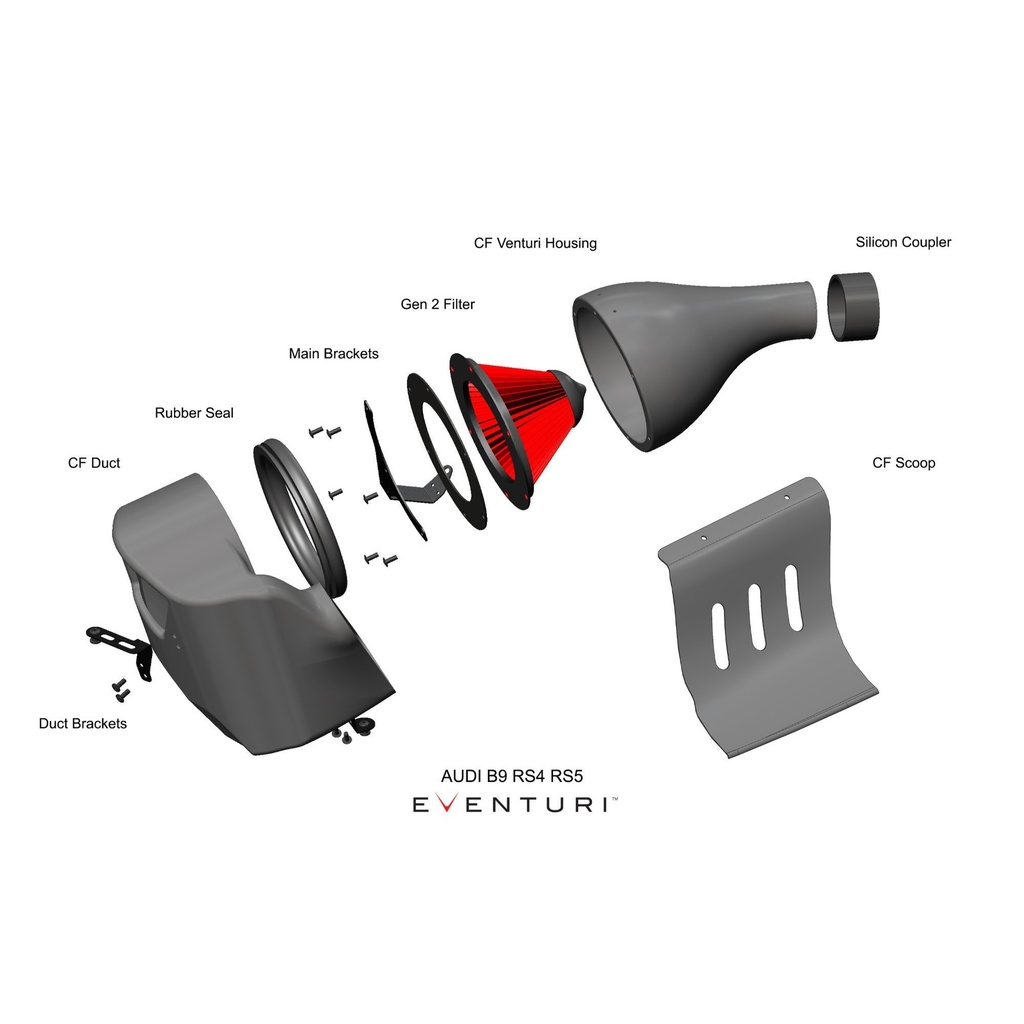 Eventuri Carbon Fibre Intake System With Secondary Duct