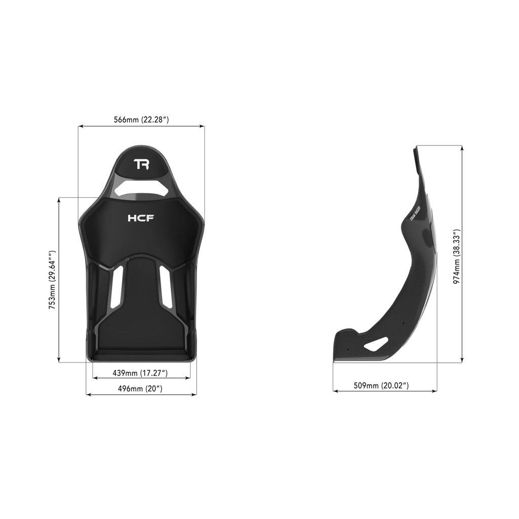 Trak Racer HCF Hybrid Formula Pro Racing Seat - Full Dry Carbon Fiber