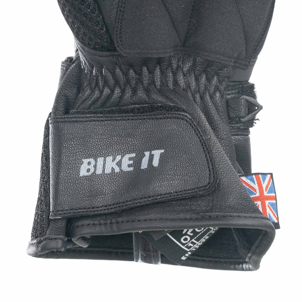 Bike-It Triple Black Air Motorcycle Gloves