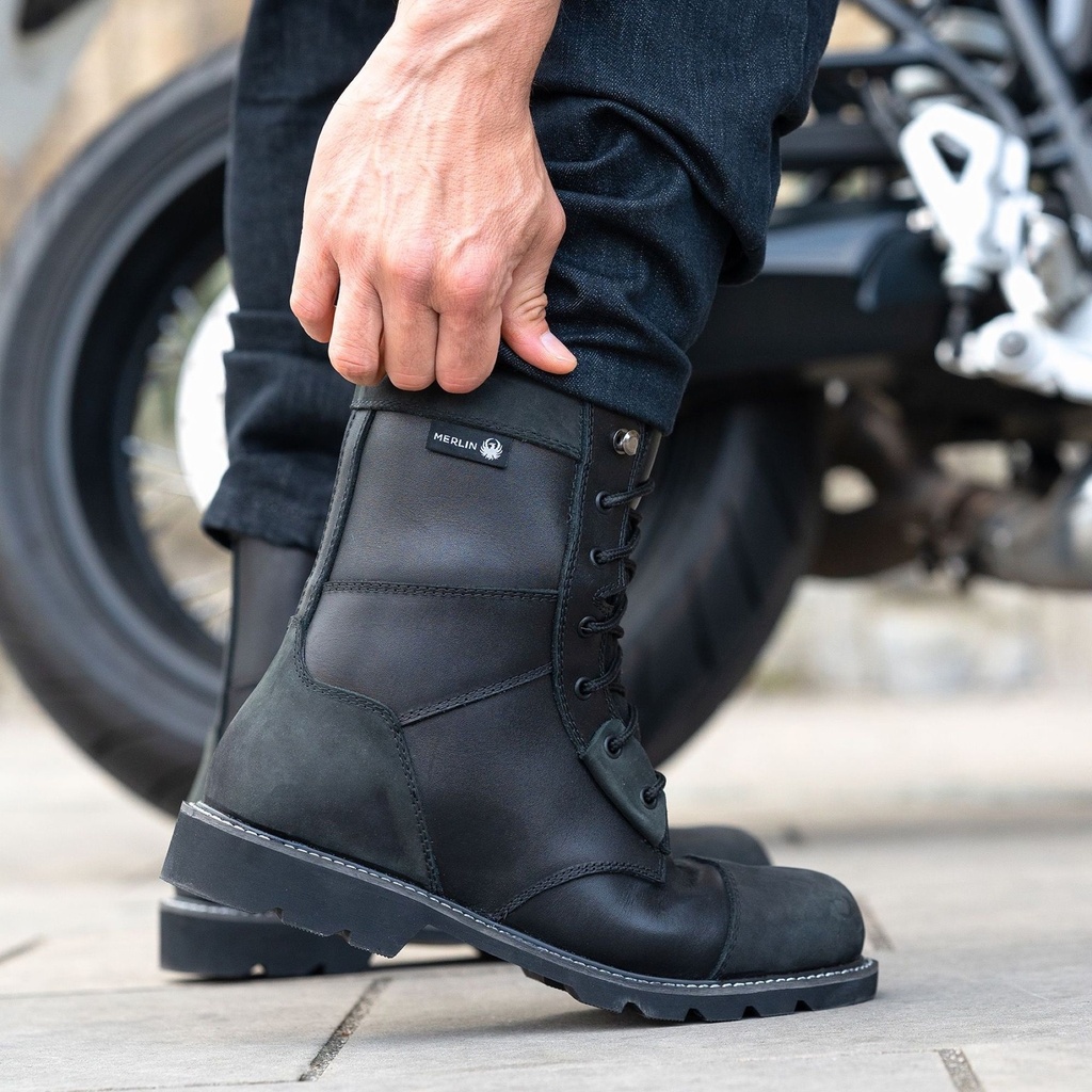 Merlin Bandit D3O Leather Waterproof Motorcycle Boots