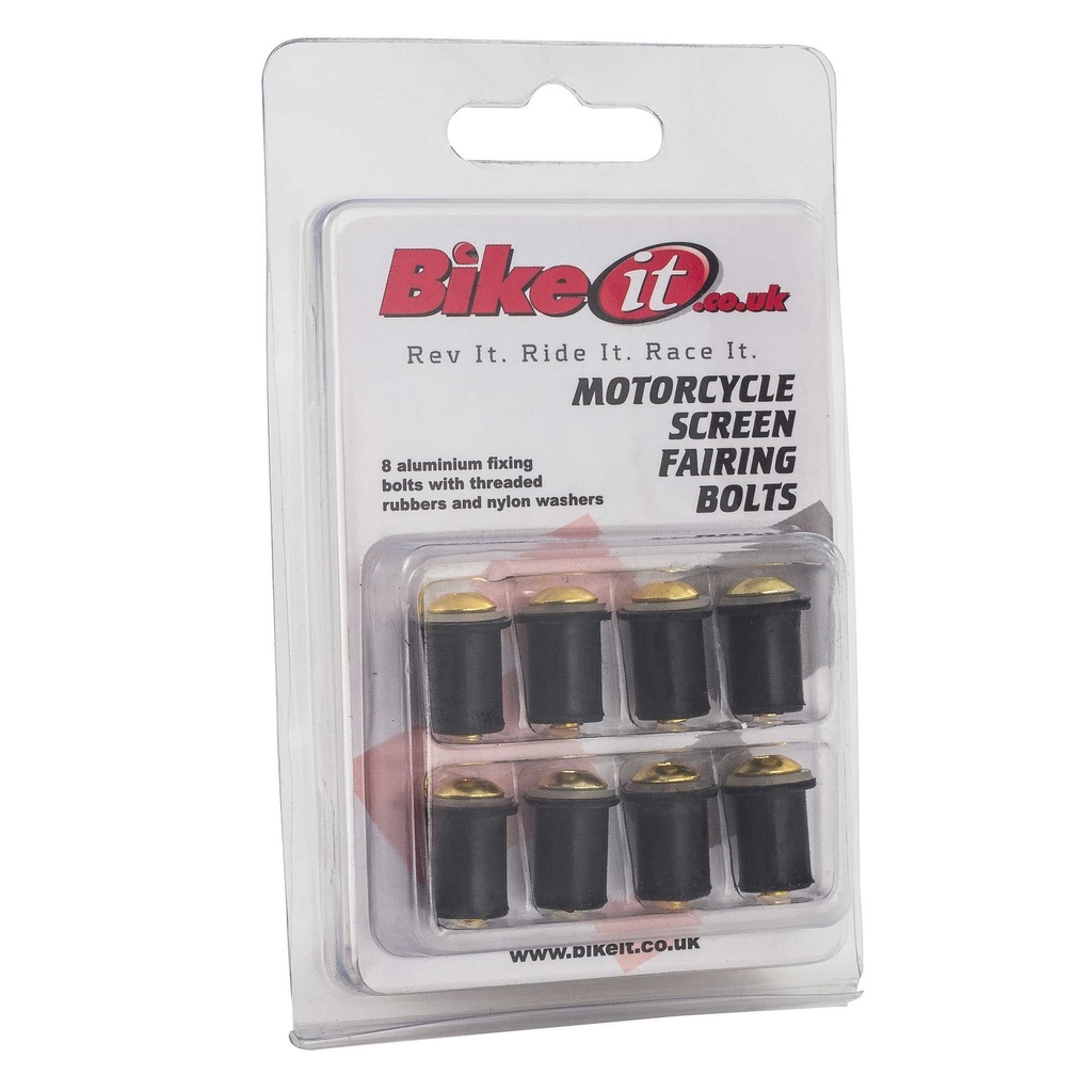 Bike-It Screen Fairing Bolt Kit - Pack Of 8 - Gold