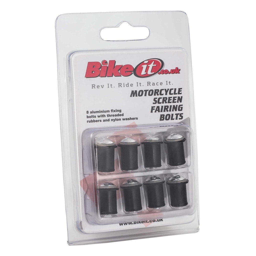 Bike-It Screen Fairing Bolt Kit - Pack Of 8 - Silver