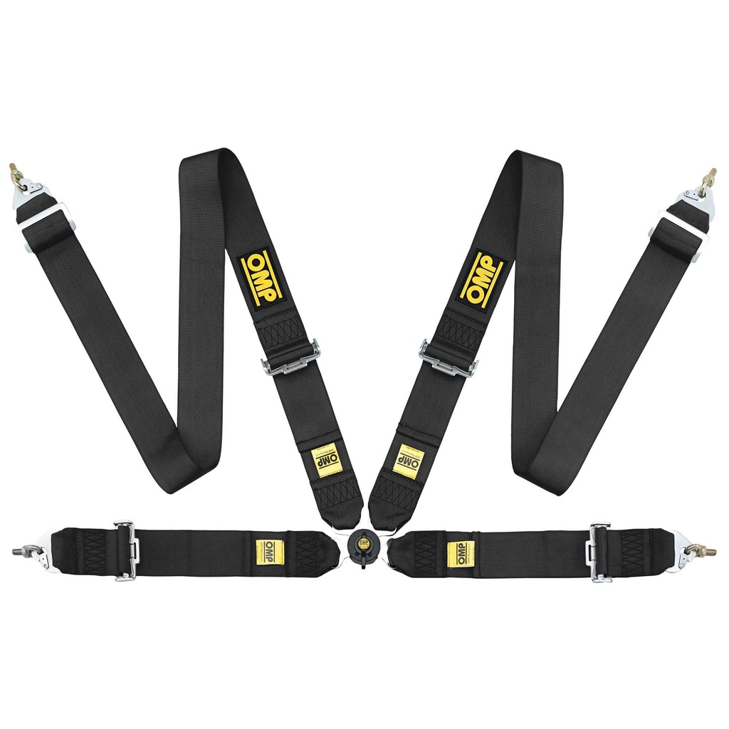 [246020-3105927] OMP 801 4 Point Saloon Harness (Black)