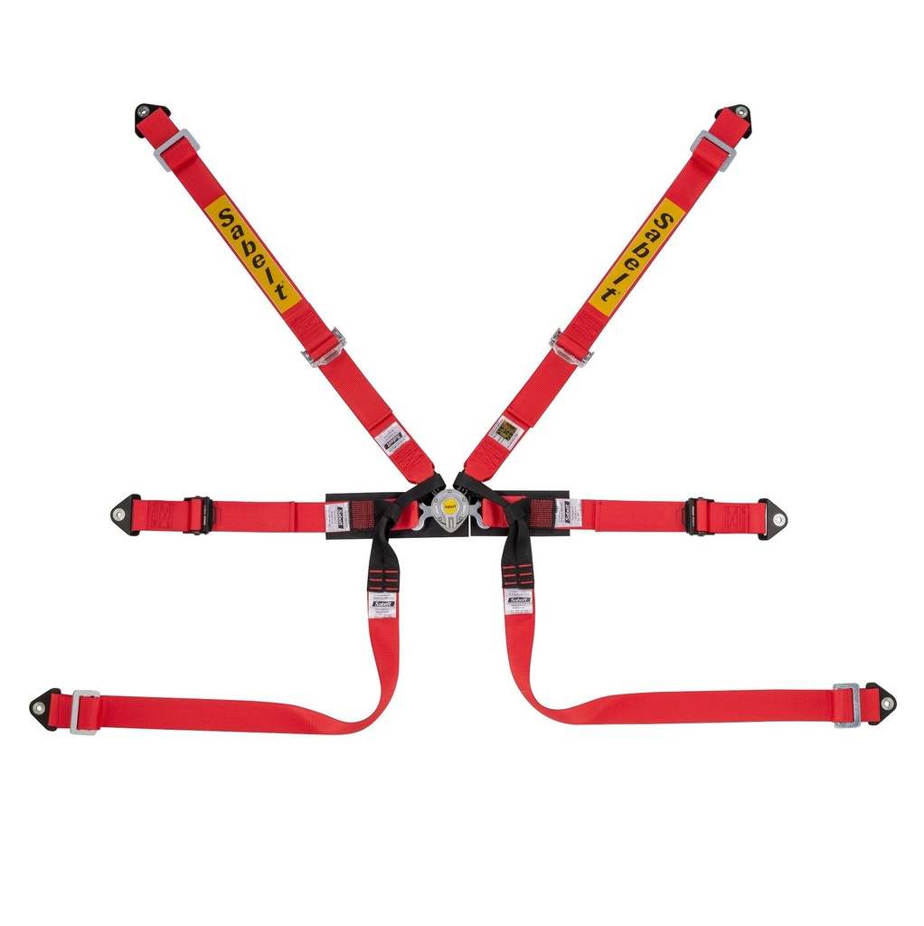 [7000794-3817835] Sabelt Steel Formula Basic 6 Point Harness (Black)