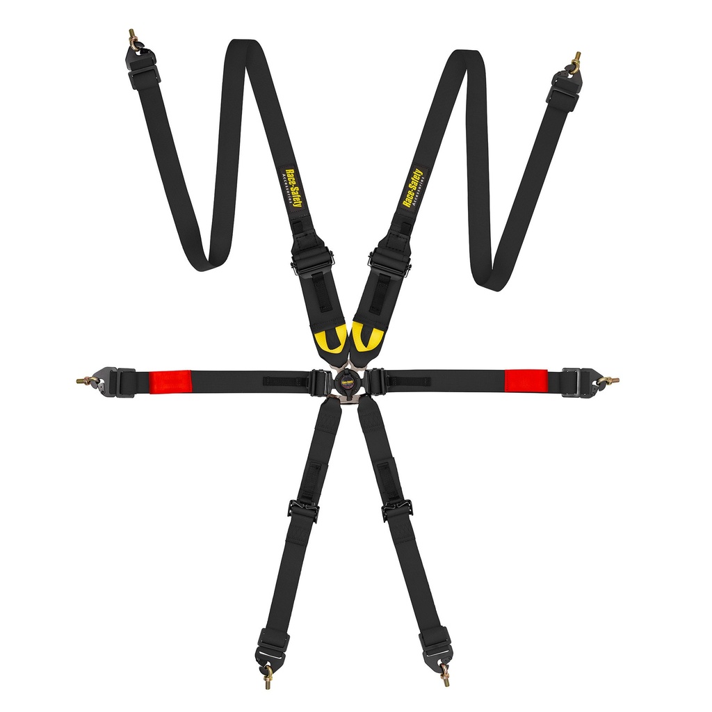 [2011824-2195683] Race Safety Accessories ProLite 6 Point Endurance Harness (Black)