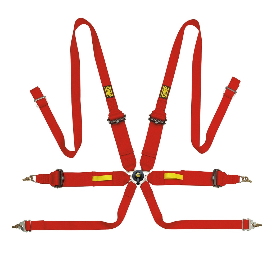 [2004678-3105834] OMP Tecnica 3"+2" Saloon 6 Point Harness (Black)