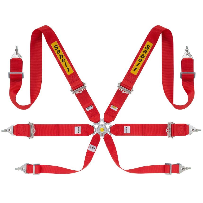 [7000783-3310537] Sabelt Silver Race / Rally 3x3 6 Point Harness (Black)