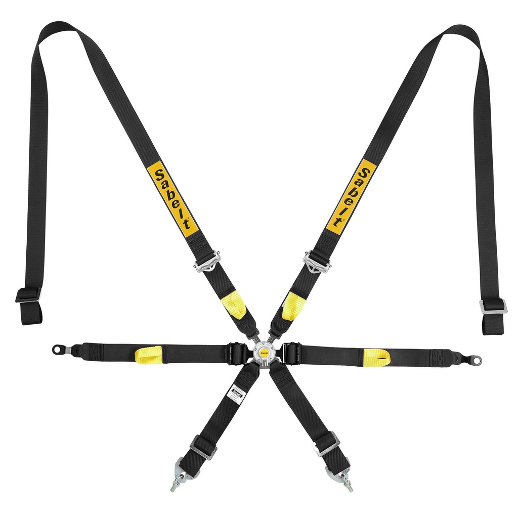 [7000781-3310459] Sabelt Ultralight Porsche 997 6 Point Endurance Harness (Black)