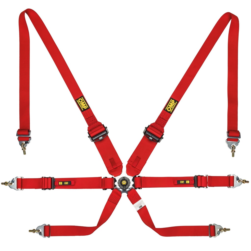 [2004559-3105863] OMP One 3+2 Convertible 6 Point Saloon Harness (Black)