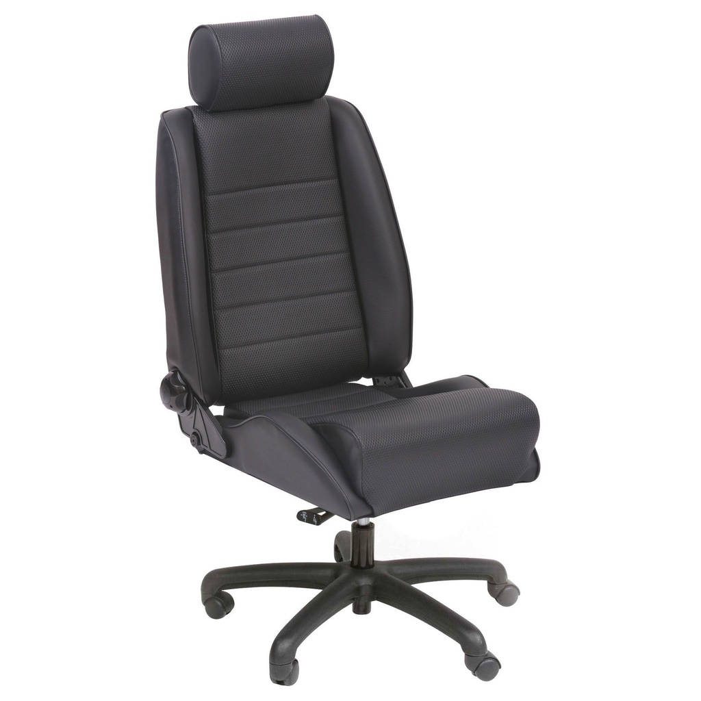[906250-1902208] Cobra Stuttgart Classic Office Chair (Black Vinyl/Basketweave Centre)