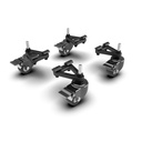 Trak Racer Caster Wheels With Brake For TR160 / TR160S / TR120 / TR80 Cockpits