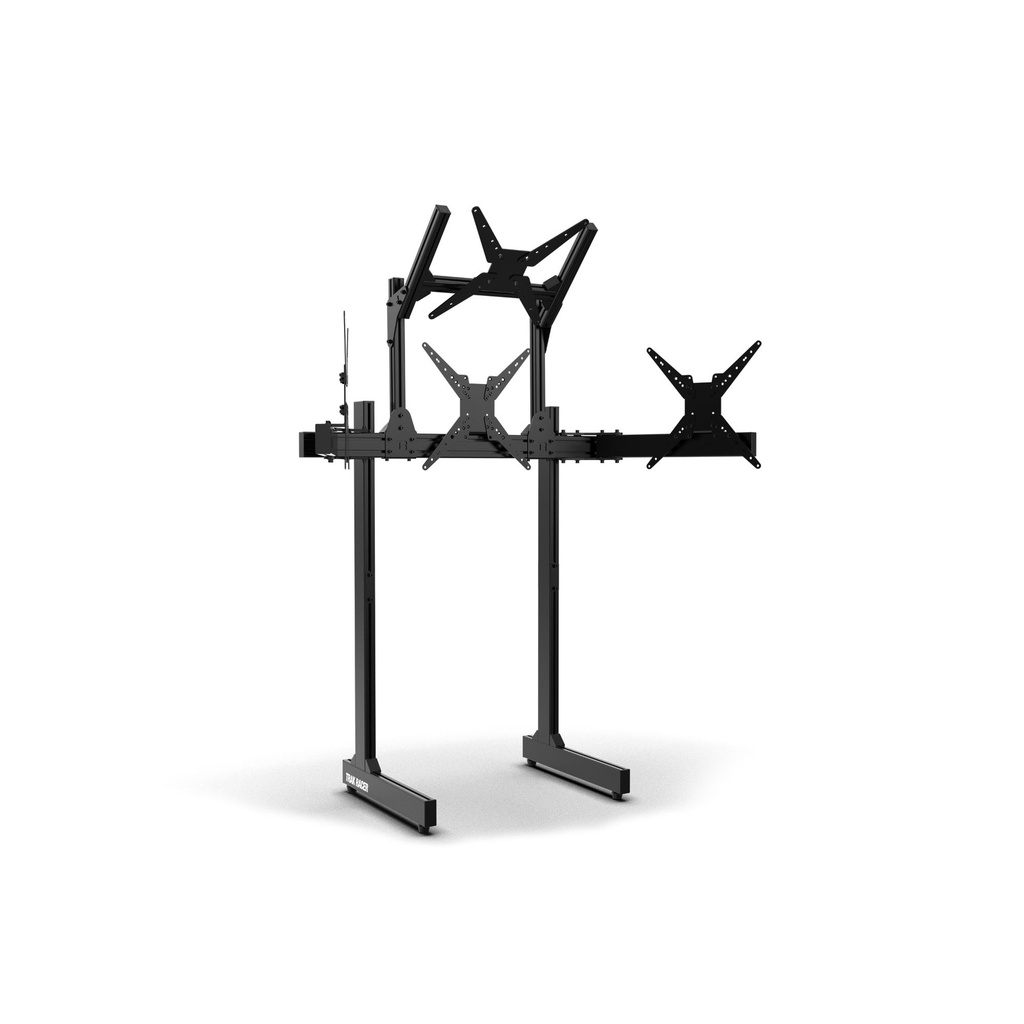 [TRKTR80-4MFM-BLK/AKN] Trak Racer TR8020 Floor Mounted Quad Monitor Stand