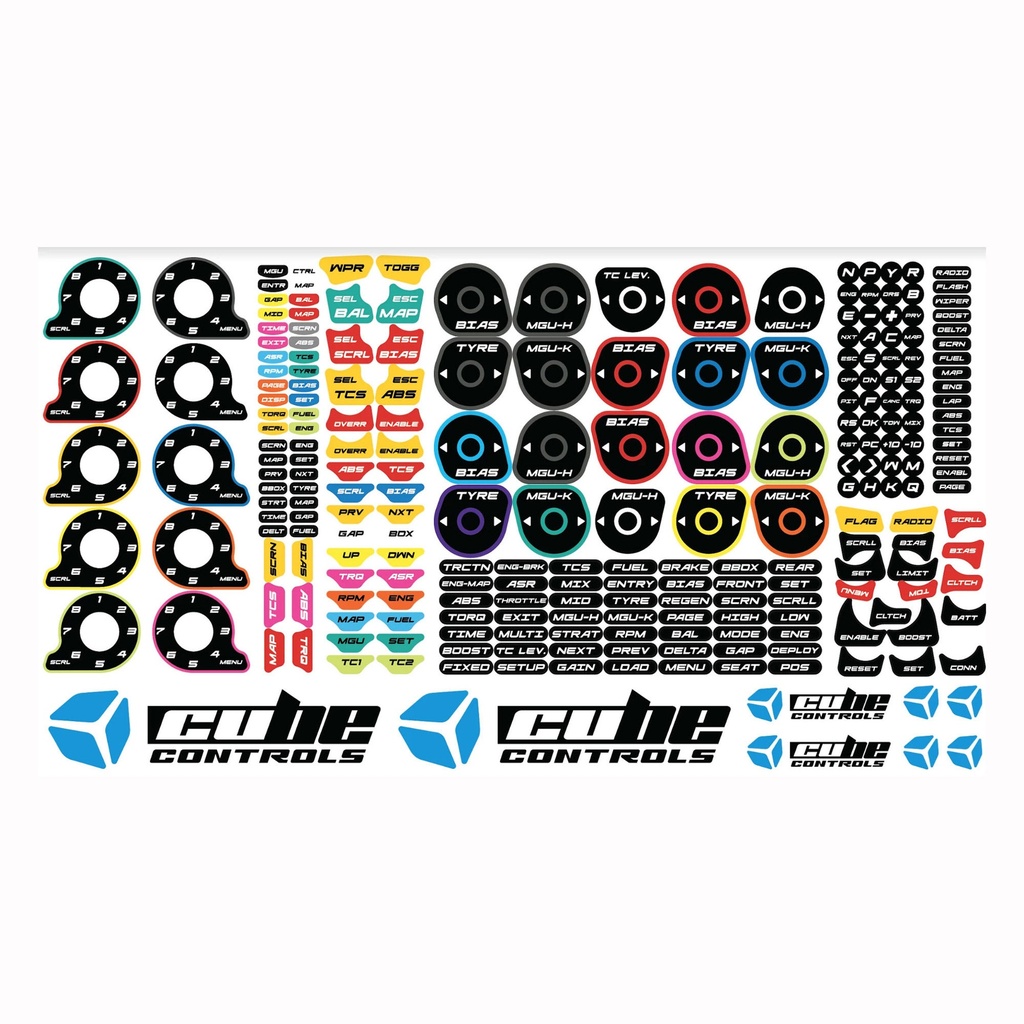 Cube Controls 2.0 Steering Wheel Stickers