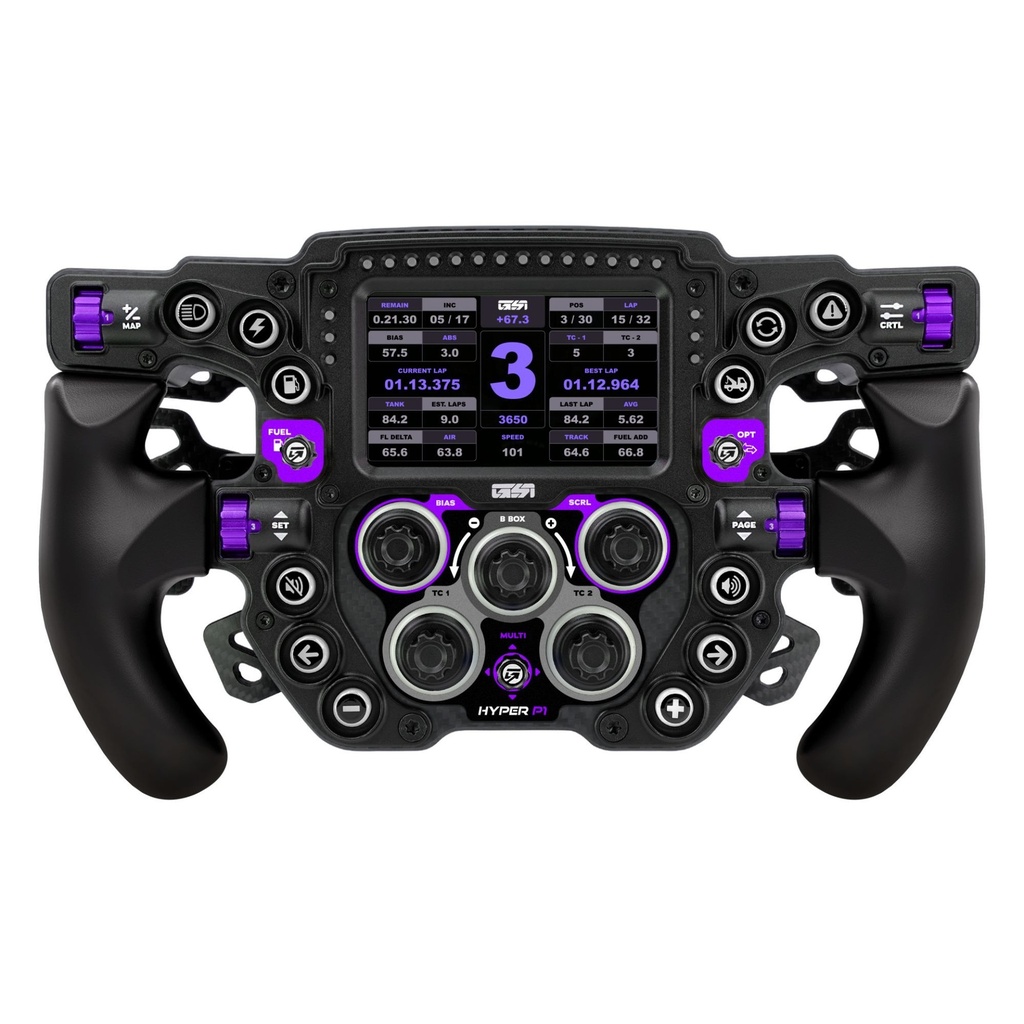 [7000986-3620353] Gomez Sim Industries Hyper P1 Steering Wheel (Luxe 4 Paddles Aluminium Shifters)