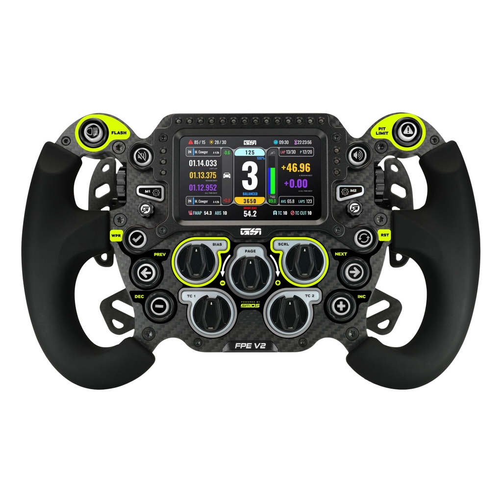 [7001462-3830365] Gomez Sim Industries Formula Pro Elite V2 Steering Wheel (Suzuki 4 Paddles Carbon Fibre Shifters)