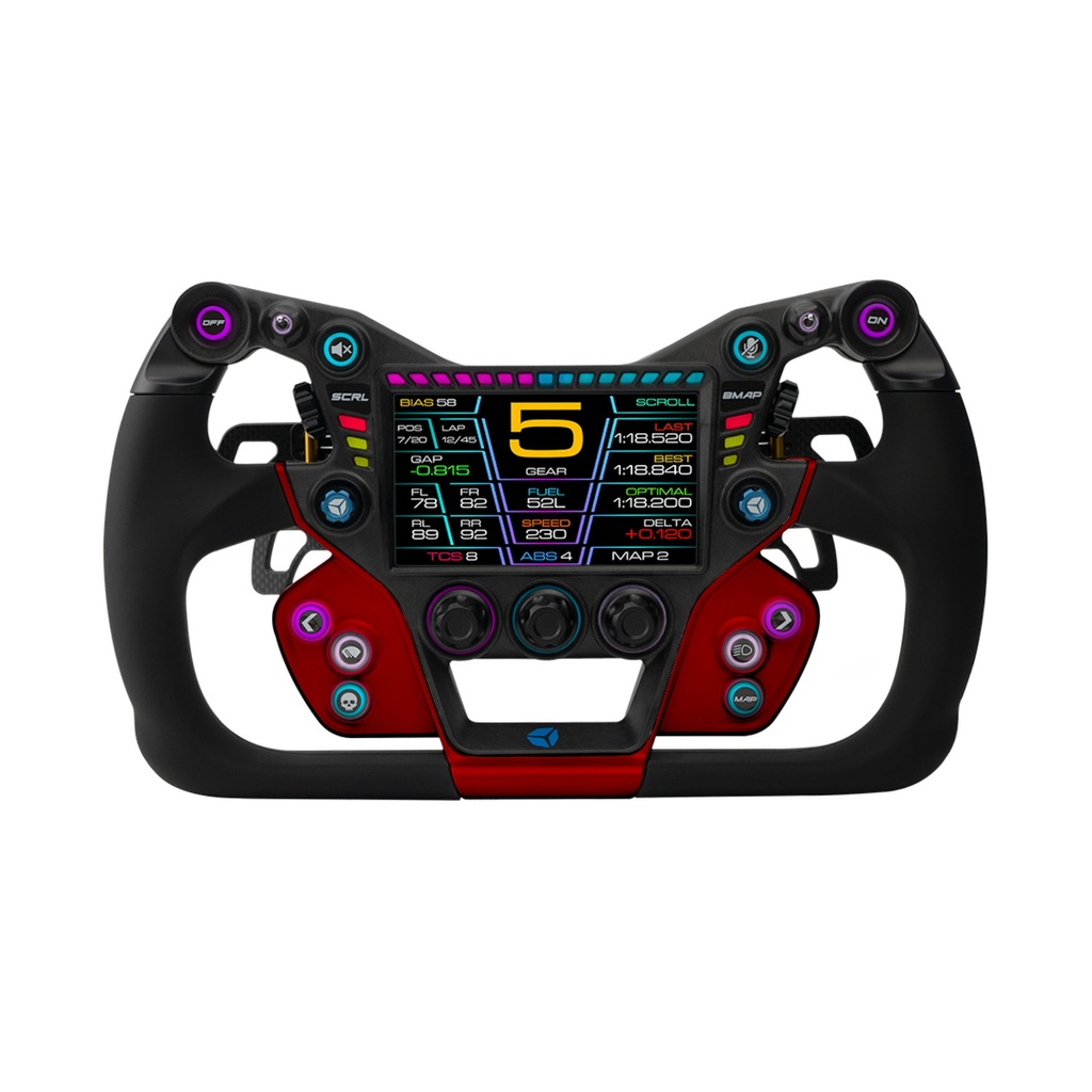 [7001446-3827414] Cube Controls GT-X2 Steering Wheel (30cm Grip Diameter, Black, Black)
