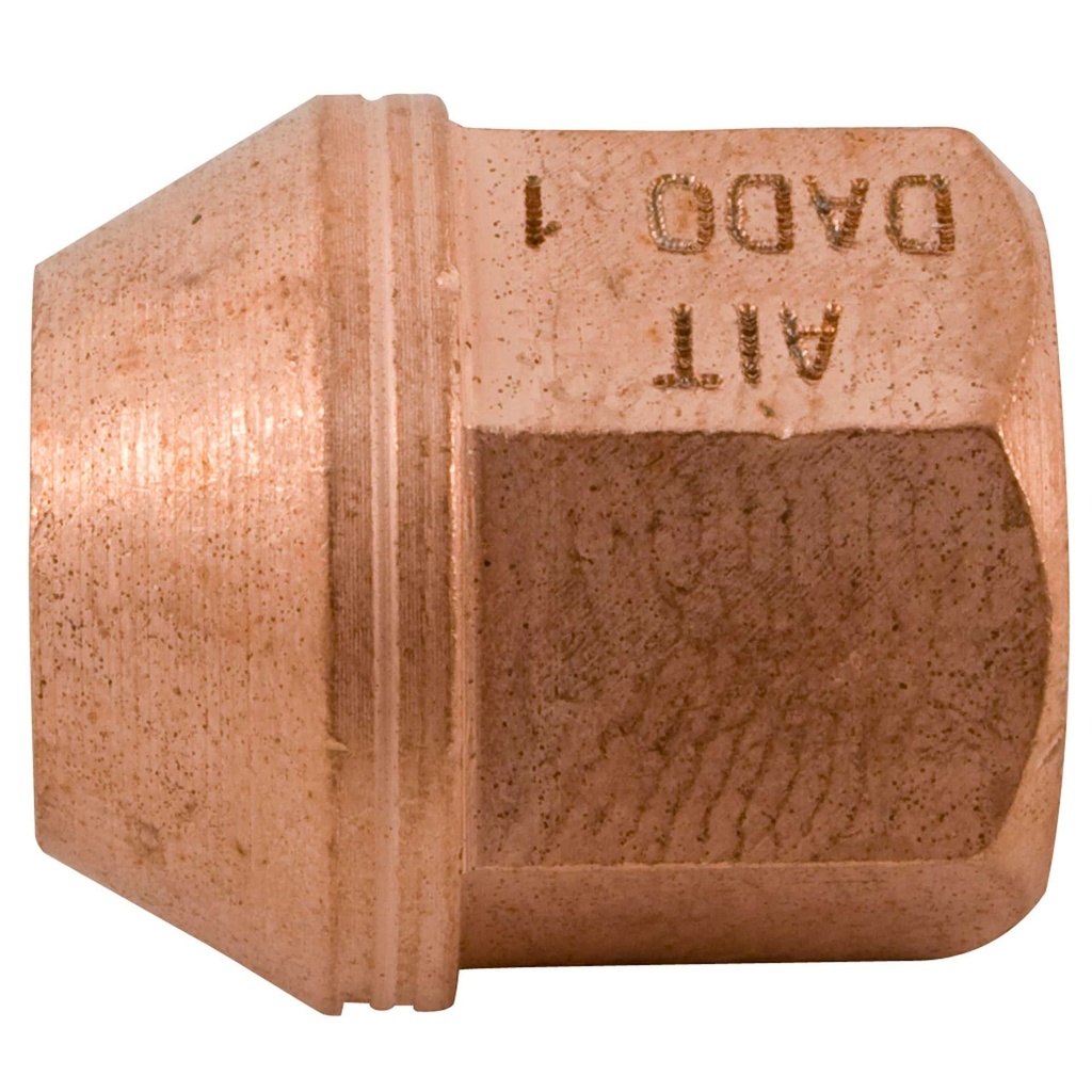 [240307-1912816] A I Tech Coppered Steel Open Wheel Nut (M14 x 1.5, 28mm, 19mm, Radius)